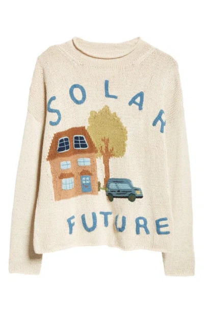 Story Mfg. Solar Future Organic Cotton Jumper In White