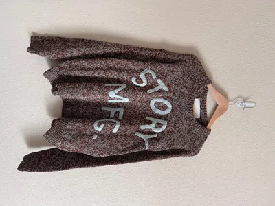 Pre-owned Story Mfg. . Spinning Logo Sweater In Brown