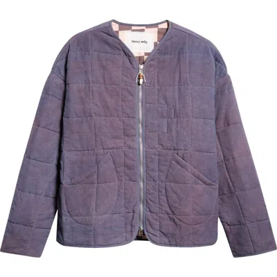 Story Mfg. Tellus Quilted Organic Cotton Jacket In Ancient Purple