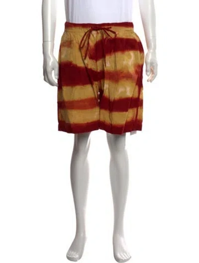 Pre-owned Story Mfg. Tie-dye Print Shorts In Red