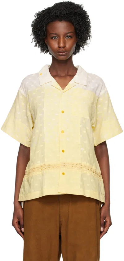 Story Mfg. Yellow Greetings Shirt In Lemon Sugar Batik