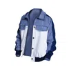 Story Wear Men's Blue / White Denim Patchwork Jacket In Blue