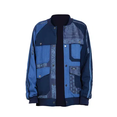 Story Wear Women's Baseball Denim Jacket - Blue