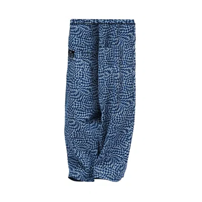 Story Wear Women's Blue Cocoon Pants With Plaid Print In Multi