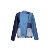 Story Wear Women's Blue Raglan Sleeve Biker Jacket In Blue