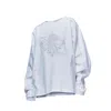 Story Wear Women's White Embroidered Sweatshirt In Gray