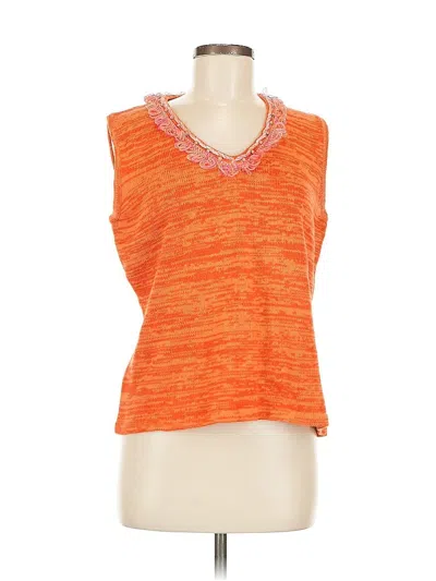 Pre-owned Storybook Knits Sweater Vest In Orange