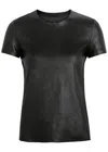 Stouls 05 Stretch-leather T-shirt In Black