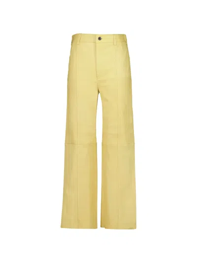 Stouls Benny 25 Leather Trousers In Yellow