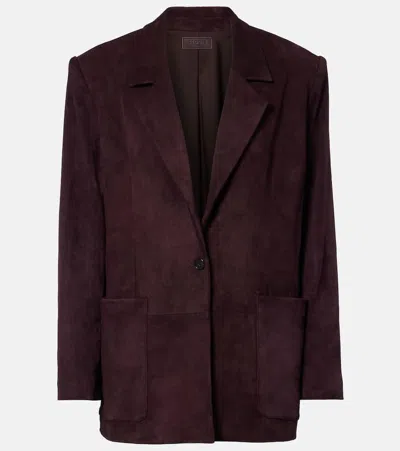 Stouls Berliner Suede Blazer In Brown