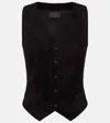 Stouls Capone Suede Vest In Black