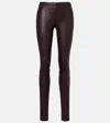 Stouls Carolyn Leather Leggings In Brown
