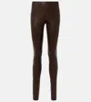 Stouls Carolyn Leather Pants In Brown