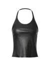 Stouls Cherry Open-back Leather Top In Black