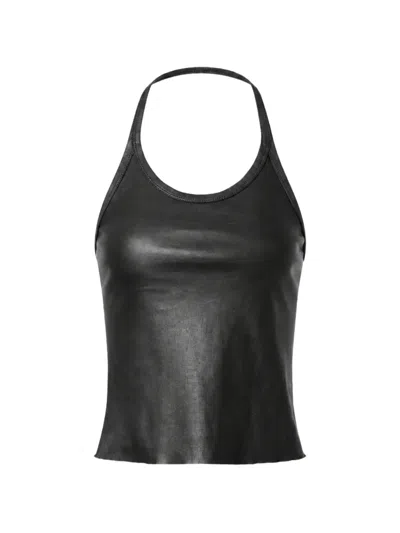 STOULS CHERRY OPEN-BACK LEATHER TOP