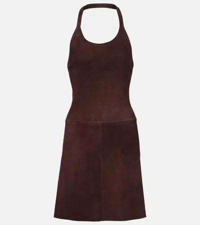Stouls Chiquita Suede Minidress In Brown