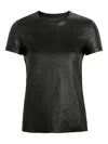 Stouls 05 Stretch-leather T-shirt In Black