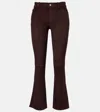 Stouls Dean 22 Suede Flared Pants In Burgundy