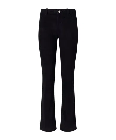 Stouls Dean Suede Flared Pants In Black