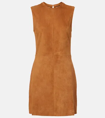 Stouls Dollie Suede Minidress In Brown