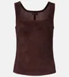 Stouls Edie Suede Tank Top In Brown