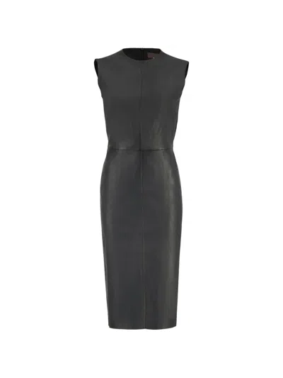 Stouls Etna Evita Leather Dress In Black