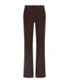 Stouls Flared Suede Trousers In Brown