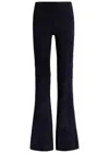 Stouls Gégé Stretch-suede Trousers In Black