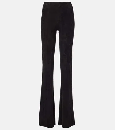 Stouls Gégé Suede Flared Pants In Black