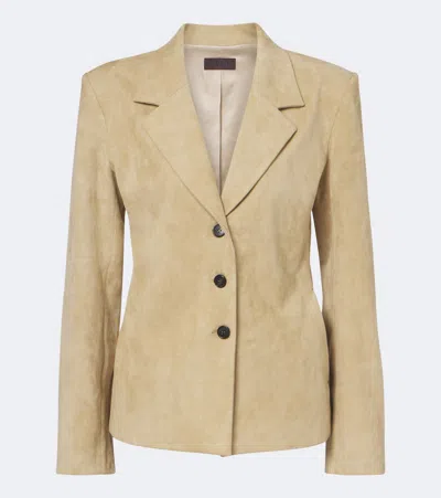 Stouls Helly Suede Blazer In Sand