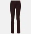Stouls Jp Long Suede Flared Pants In Black