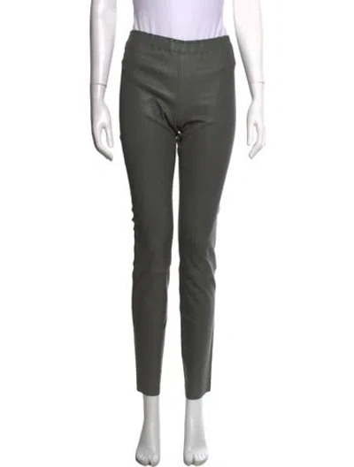 Pre-owned Stouls Lamb Leather Skinny Leg Pants W/ Tags In Grey