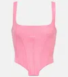 Stouls Leather Bustier In Aura