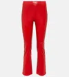 Stouls Leather Cropped Pants In Red