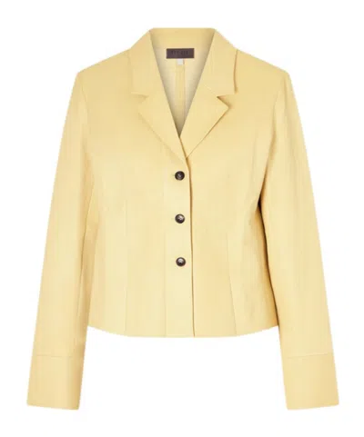 Stouls Giorgio Leather Jacket In Yellow