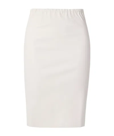 Stouls Gilda Leather Skirt In White