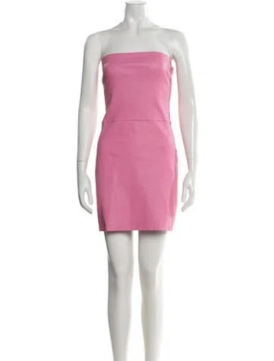 Pre-owned Stouls Leather Mini Dress W/ Tags In Pink