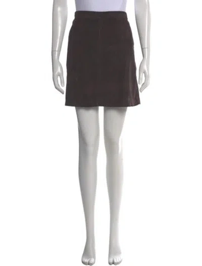 Pre-owned Stouls Leather Mini Skirt In Black