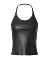 Stouls Cherry Open-back Leather Top In Black
