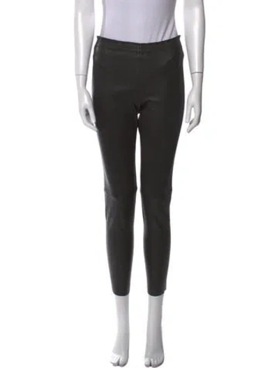 Pre-owned Stouls Leather Skinny Leg Pants In Black