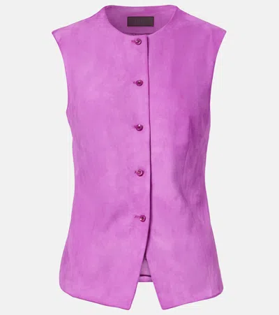 Stouls Leather Top In Purple