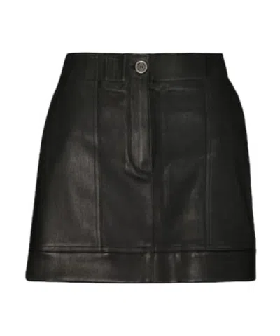 Stouls Linette Leather Miniskirt In Black