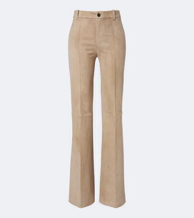 Stouls Lizzy Suede Bootcut Pants In Beige