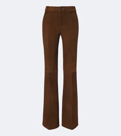 Stouls Lizzy Suede Bootcut Pants In Brown