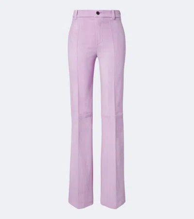 Stouls Lizzy Suede Bootcut Pants In Purple