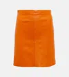 Stouls Lucie 22 Leather Miniskirt In Aurore