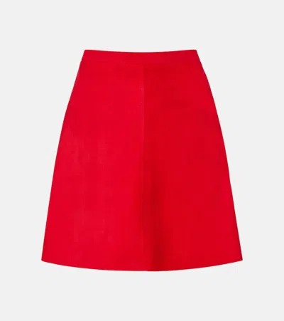 Stouls Lucie 22 Suede Miniskirt In Red