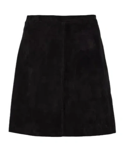 Stouls Lucie Leather Miniskirt In Black