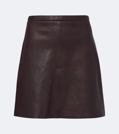 Stouls Minirock Lucie Aus Leder In Brown