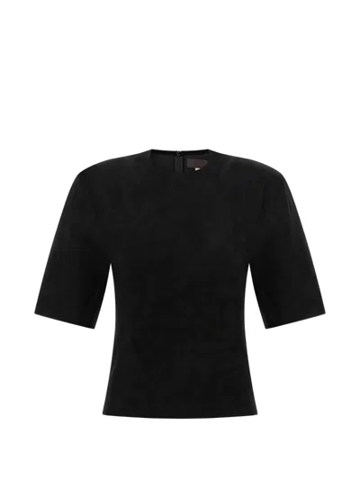 Stouls Leather Suede Short-sleeve T-shirt In Multi